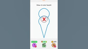 Braindom Game level 1 Draw in one touch ! #shorts #mobilegame