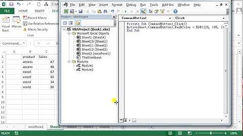How to Change the Color of ActiveX Command Button in Excel