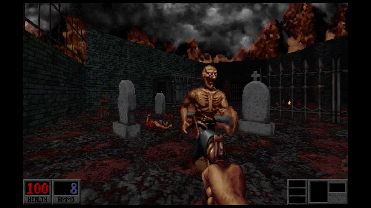 Blood Upscale Pack v2.1 Preview running in NBlood