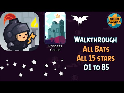 Tricky Castle: Level 1 To 85 - All Bats + 15 Stars , iOS/Android Walkthrough