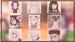 |🎉|Pro heroes react hashiras|🎉|{1/2}