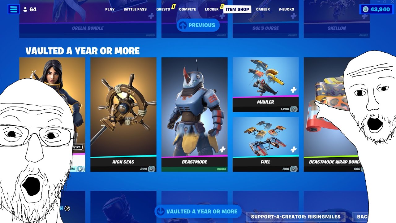 NEW VAULTED A YEAR OR MORE ITEM SHOP 🤯