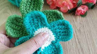 100 0".*New and wonderfulli* filled crochet flower Beauty. ... Let's Wach How to Make Crochet filled