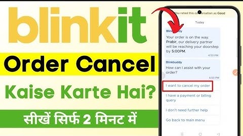 Blinkit App se Order Cancel Kaise Kare | How to Cancel Order on Blinkit | Order Cancel in Blinkit