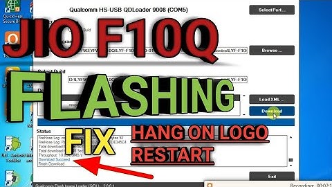 Lyf F10Q hang on logo flashing fix