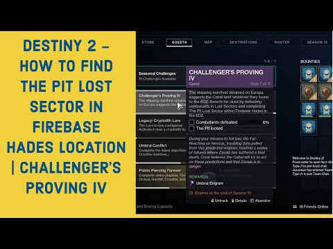 Video: Destiny 2 - Sito Di Scavo XII, The Pit, Posizioni Dell'incidente Di Pathfinder In Firebase Hades