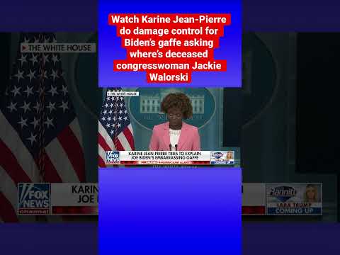 Karine jean-pierre responds to biden’s ‘where’s jackie’ gaffe #shorts