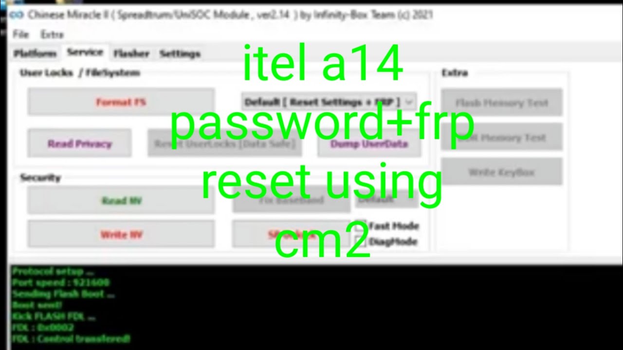 Itel a14 password + frp remove using cm2 || Nonoy Tech