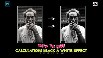 How To Use Calculations Black & White Effect | Photoshop CC 2019 Tutorial #ARYANSUPPORT