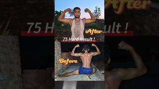 Day 1 vs Day 75 Hard Challenge Result (Desi Power) 🤯🚩 #75hardchallenge #shots #viralshorts