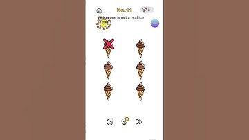 Brain Out Chapters No.11 [ Which one is not real Ice Cream? ]