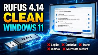 Rufus 4.14 Removes Windows 11 Bloat (No TPM, No Account Required)