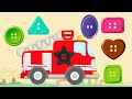 LEARNING SHAPES with FIRE TRUCK Toys Car - Best Learning Videos for Toddlers, for Kids, for Children