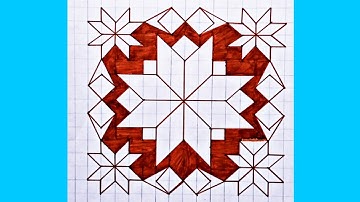 How to draw a tricky geometrical design on graph paper