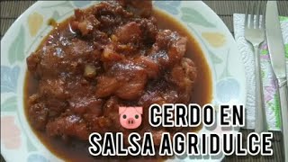 Cerdo en salsa agridulce. Fácil y rápido. 💕