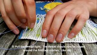 Finishing Warp Ends on Woven Tapestries
