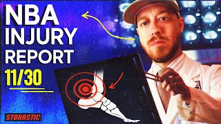 NBA DFS Injury Report Wednesday 11/30/22 DraftKings & FanDuel