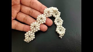 Wedding Beaded Bracelet || Beebeecraft Tutorial || DIY pearl Bracelet