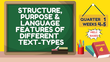ENGLISH 4 QUARTER 1 WEEKS 4-5 | STRUCTURE, PURPOSE & LANGUAGE FEATURES OF DIFFERENT TEXT-TYPES