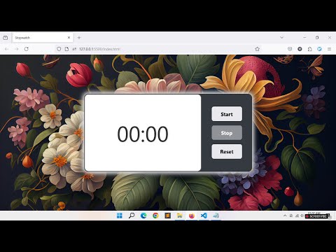 Building a Stopwatch: My First Project for the Coding Ninjas Skill Test | Web Development Project
