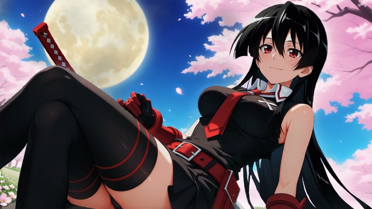 Wallpaper 4k live: Akame Sakura Moonlight Live Wallpaper