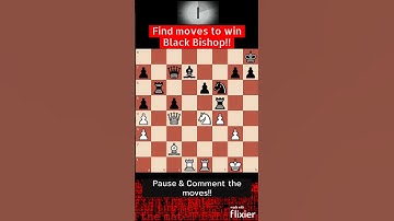 Daily Chess Puzzle - Win Bishop!! White to play, Can you find the moves? #chess #shorts #checkmate