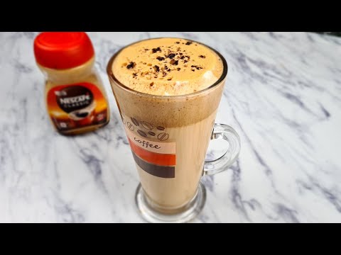 المشروب الرسمي للشتاء النسكافيه برغوه بدون مضرب او اي ادوات 