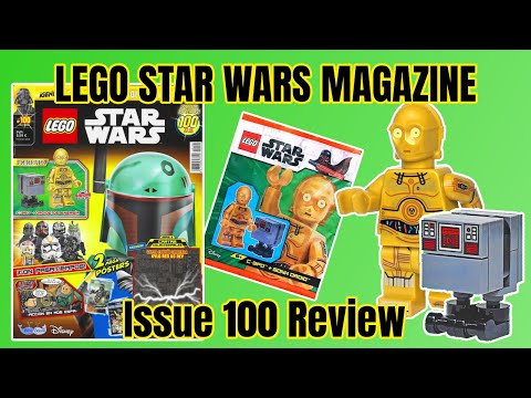 YouTube thumbnail: Lego Star Wars Magazine 100 C-3PO & Gonk Droid #legostarwarsmagazine