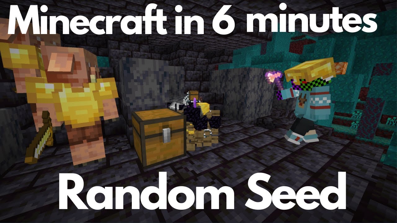 Beating Minecraft in under 6 minutes on a random seed (pl pw rsg) - YouTube