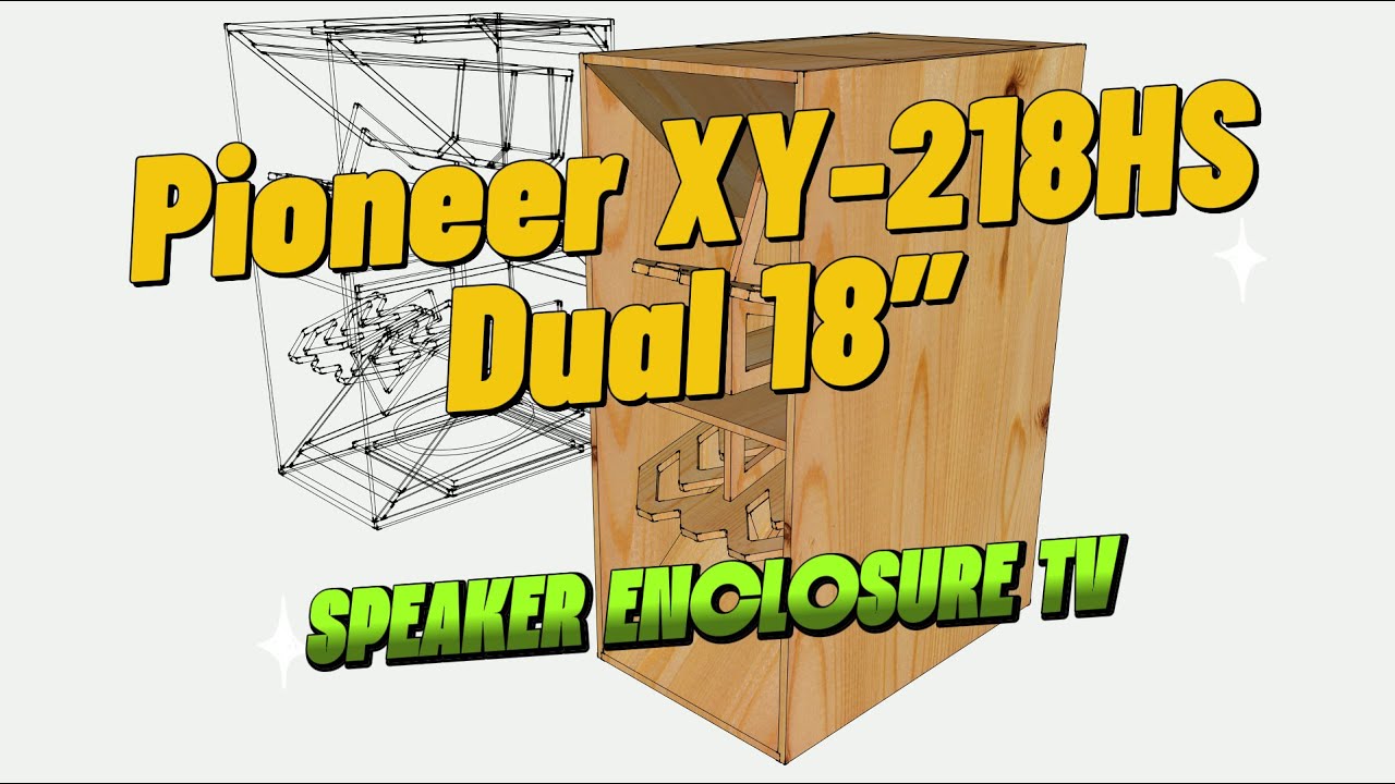 Pioneer XY-218HS Dual 18″ | Horn-Loaded Subwoofer | 3D Modeling in SketchUp 