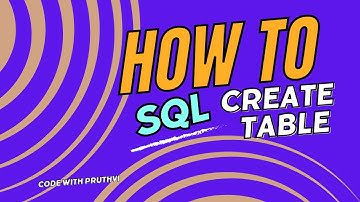 How to create Table in MS-SQL
