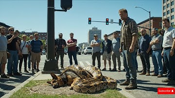 animal rescue : rescue mother dog from giant python attack