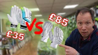 £35 VS £85 CRICKET BATTING GLOVES | WHAT'S THE DIFFERENCE?