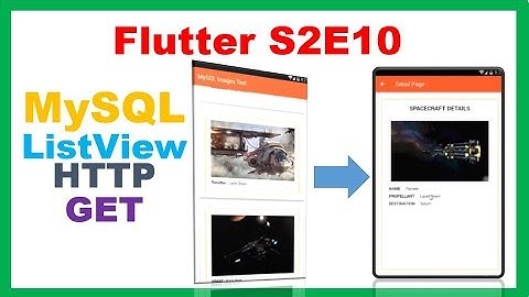Flutter S2E10 : PHP MySQL - MasterDetail ListView Images Text