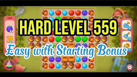 Hard Level 559 No Boosters 💫 Match-3 Game Gardenscapes #games #gameplay #gaming