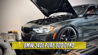 PURE 800 BMW 340I DYNO SESSION  93 Octane Tune Only!