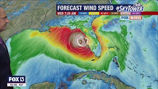 Latest FOX Weather model shows Ian making landfall near Tampa Bay