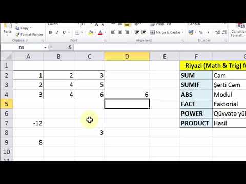 Video: Excel-də Bir Düsturu Necə Gizlətmək Olar