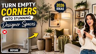 Living Room Decorating Ideas 2026 | Transform Empty Corners Into Stunning Designer Spaces Transform Your Space With Four Corners Decor