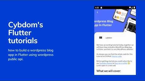 Flutter Tutorial: how to build a wordpress blog app
