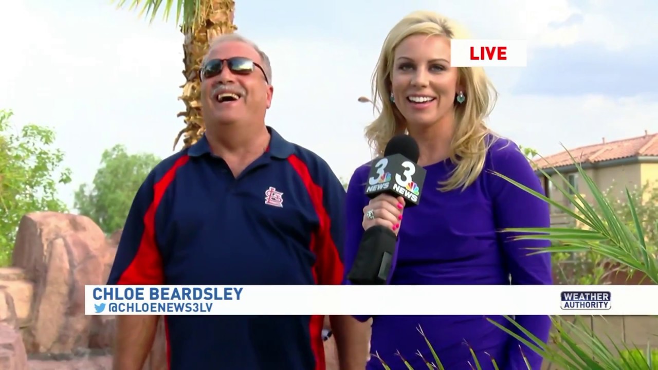 Backyard BBQ & Jumping in a Pool on Live TV