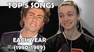 Reacting to Billboard Top 5 Songs Each Year (1980-1989) | 80s Hits ARE ICONIC