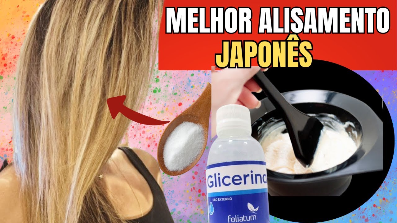 MELHOR ALISAMENTO JAPONÊS CASEIRO! RECEITA QUE DESMAIA O CABELO E DEIXA LISO ESPELHADO!