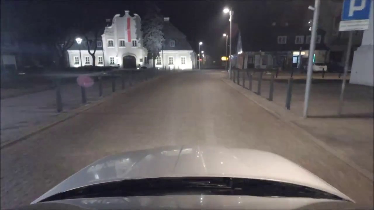 Night driving video (25 minutes, 45 kilometers) with various types of