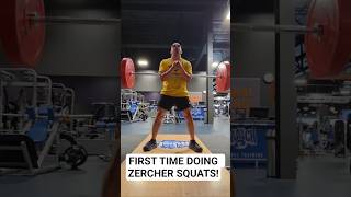 Zercher Squats! A different type of squat. #exercise #fitness #gymlife #weightlifting #legday #squat