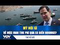 Mỹ nói gì về việc Iran thu phí qua eo biển Hormuz? | VOV