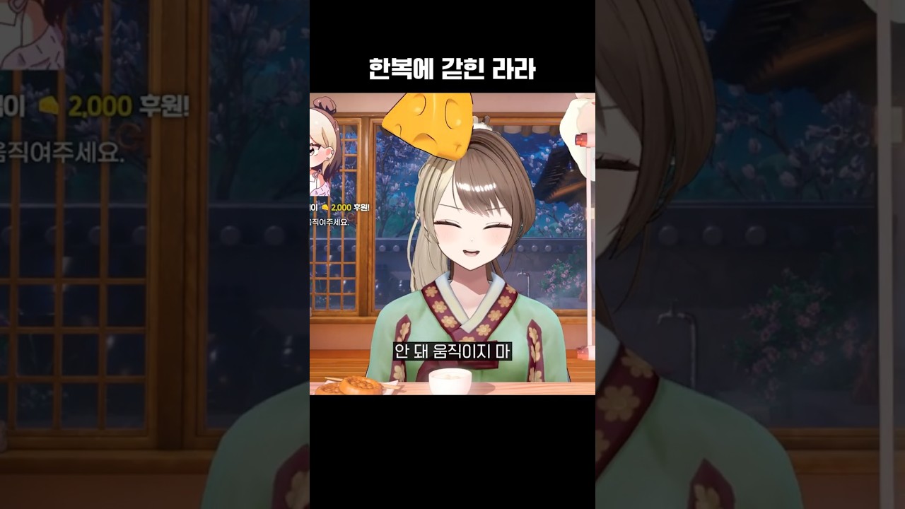 한복에 갇힌 라라