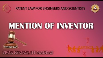 Mention of Inventor