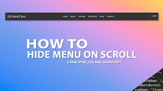 How To Hide Navbar on Scroll Down | Hide header on scroll down, show on scroll up