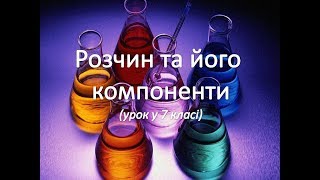 Урок у 7 класі Розчин та його компоненти Урок у 7 класі Розчин та його компоненти